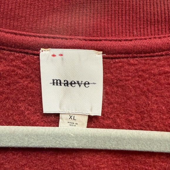 NWOT Maeve Anthropologie Fringe Sleeve Crewneck Sweatshirt - Picture 4 of 4